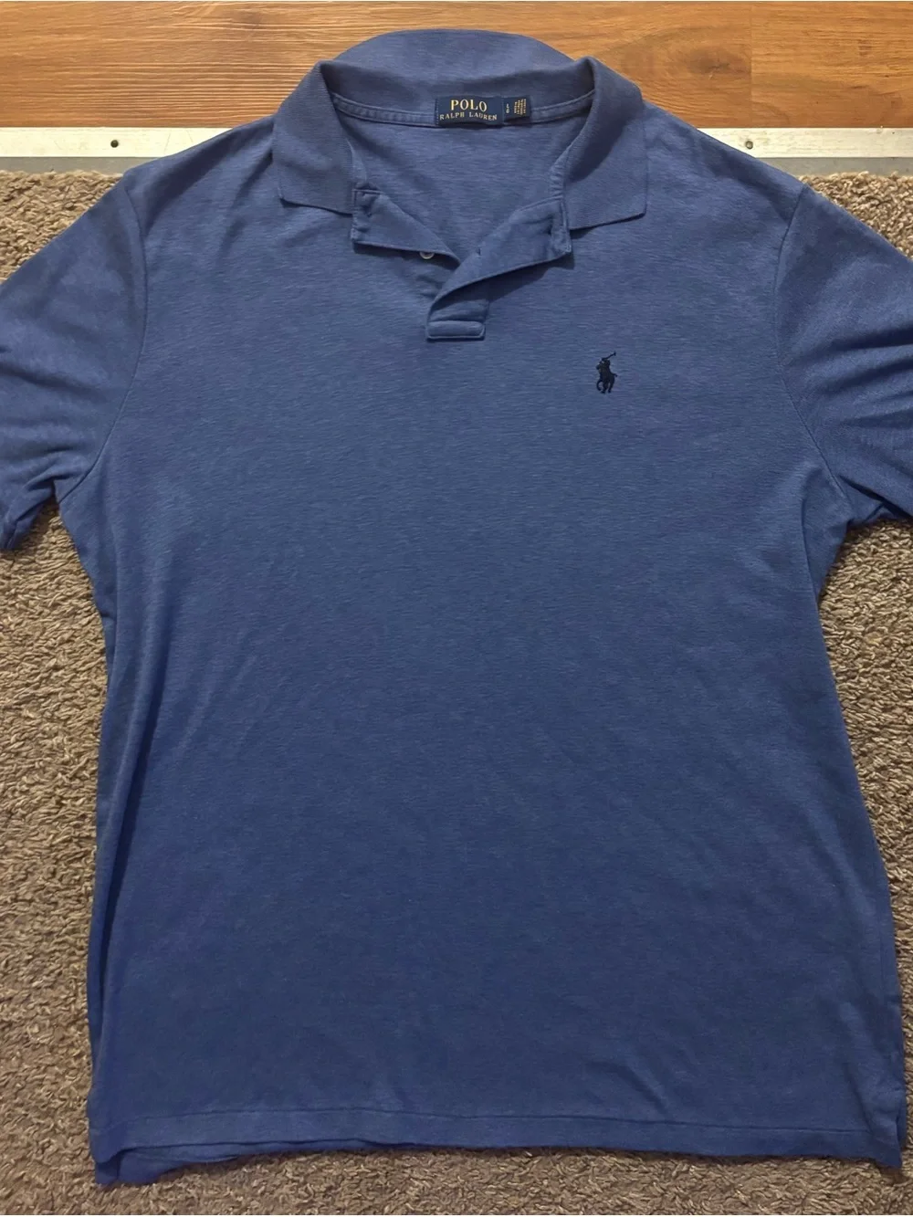 Polo by Ralph Lauren NWOT Mens Lg Blue Classic Polo Embroidered Logo Like New